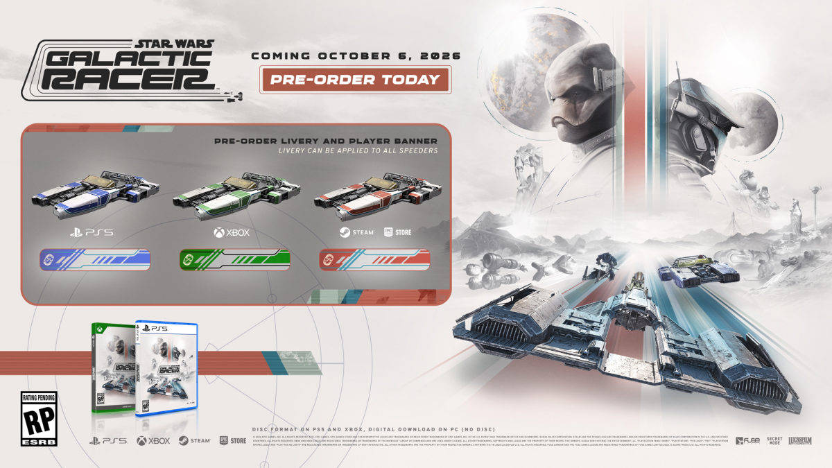 Star Wars Galactic Racer con vehículos de carreras y lanzamiento para PS5, Xbox y PC